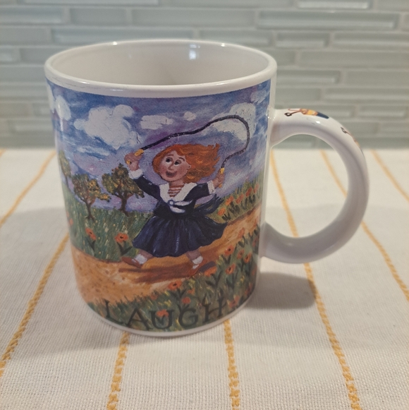 Other - Melissa McLeod Santa Barbara  Ceramic  Mug. Girls Beach Pals  "Live Laugh Love"